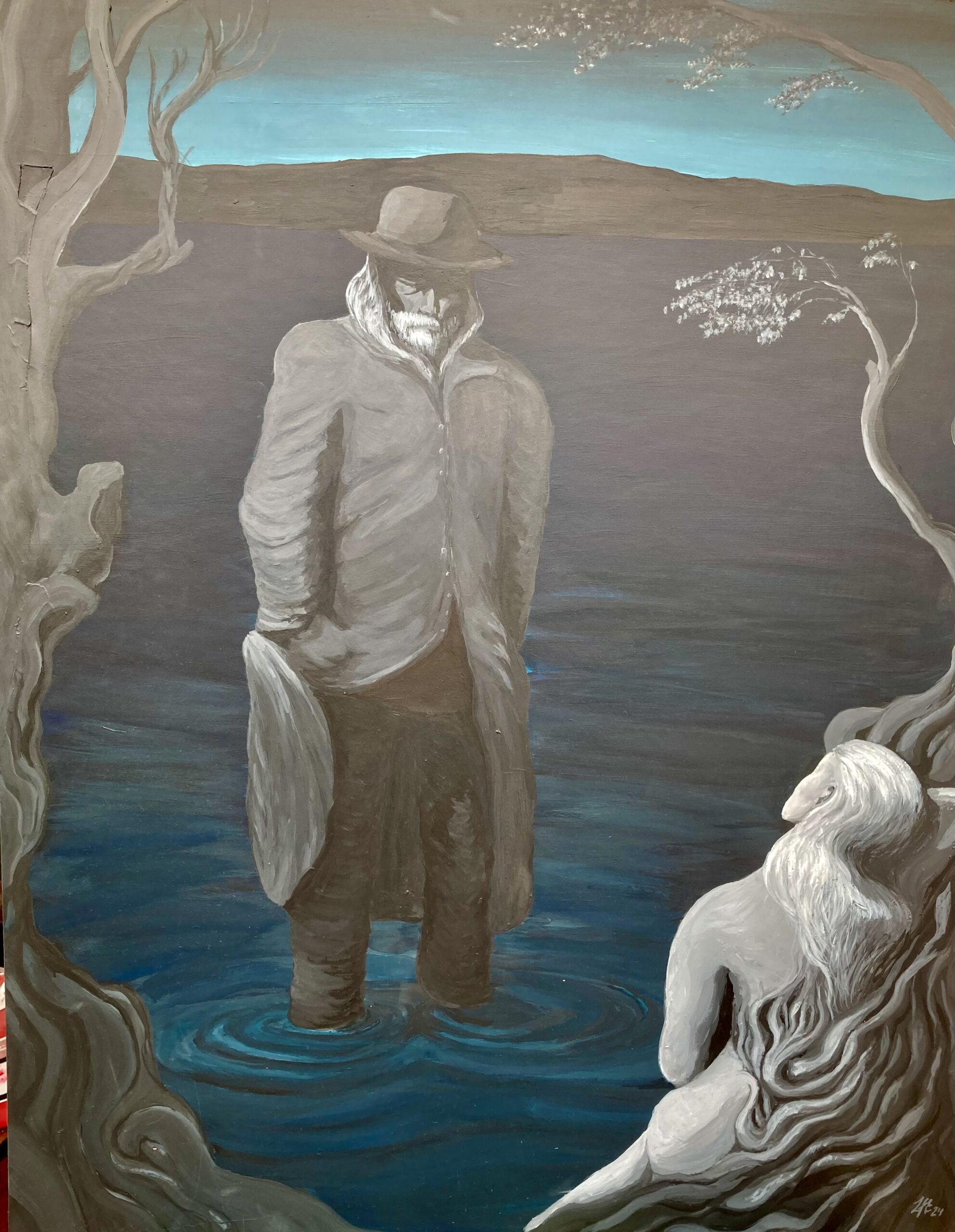 Mødet, Maleri, Randers, sælges, købes