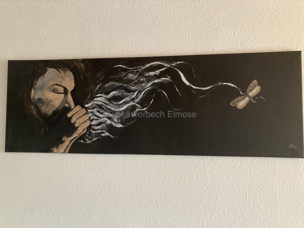 maleri, salg, bøn, natsværmer