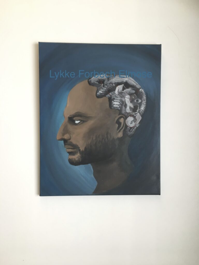 tanker, maleri, akryl, salg