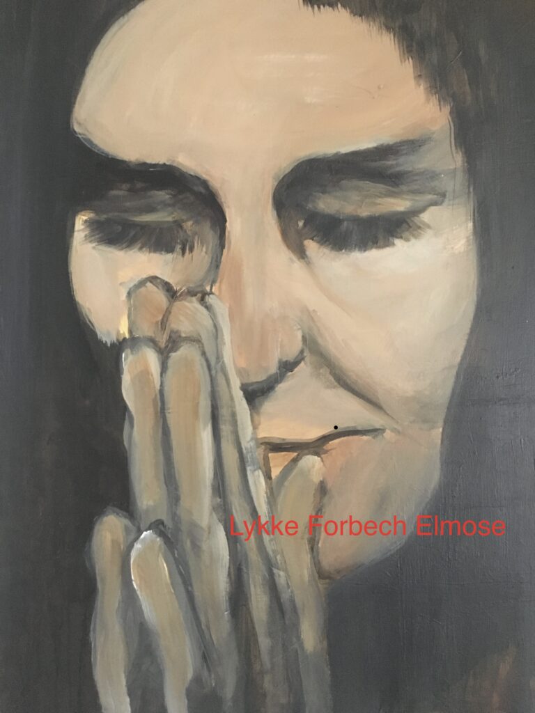 Postkort, maleri, akryl