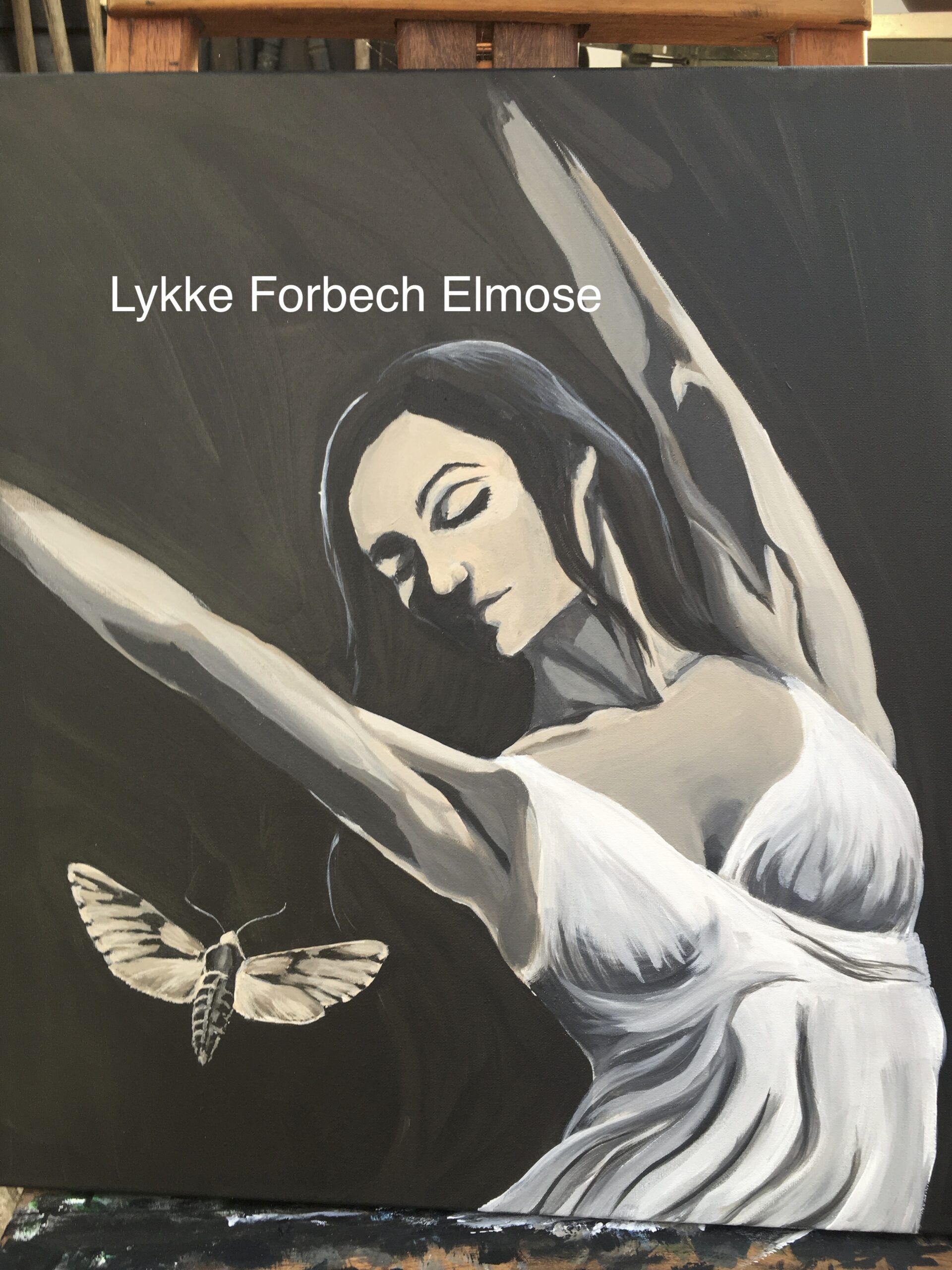 akrylmaleri original natsværmeren