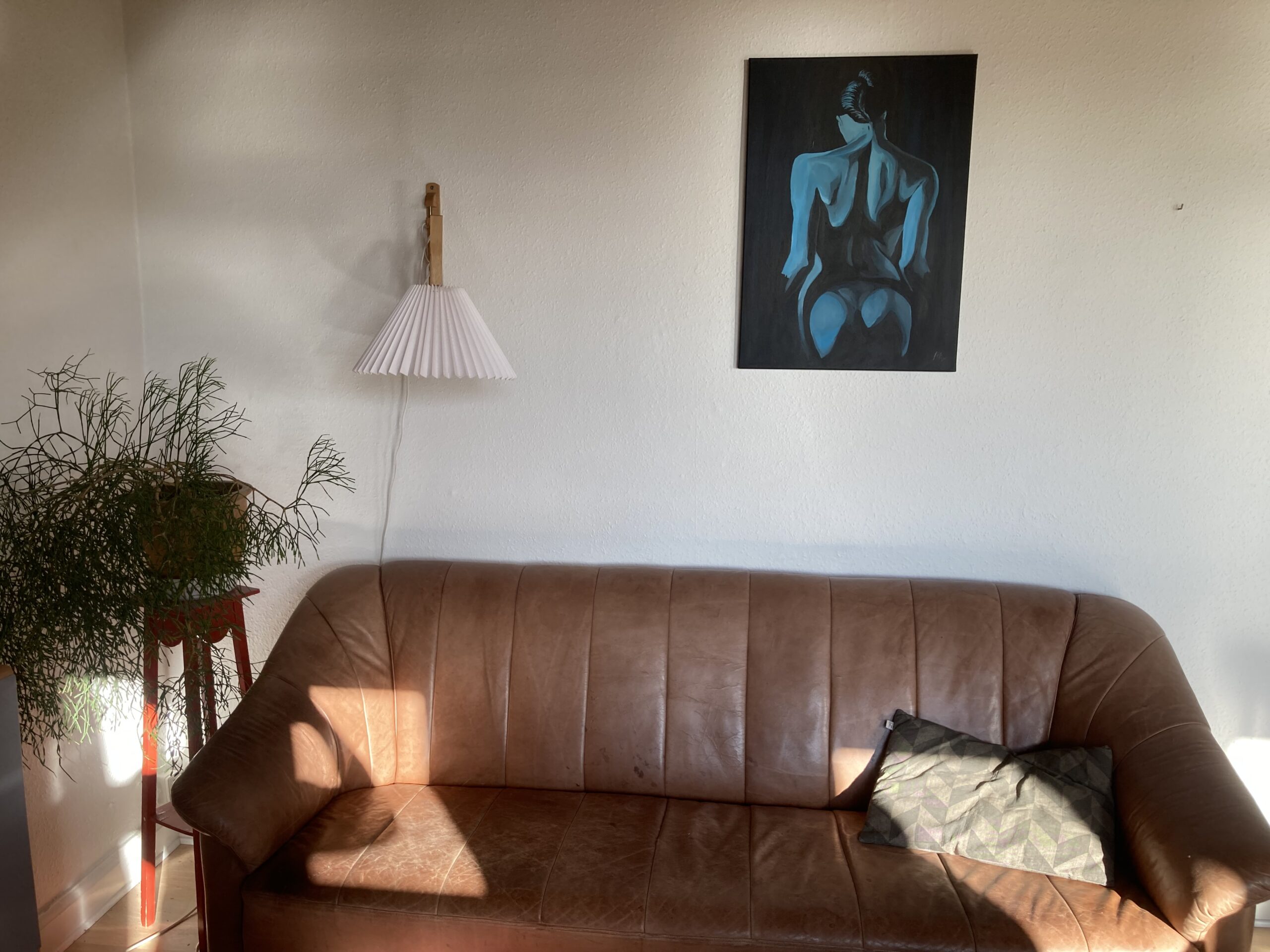 blå kvinde, maleri, til salg, køb, erotisk 